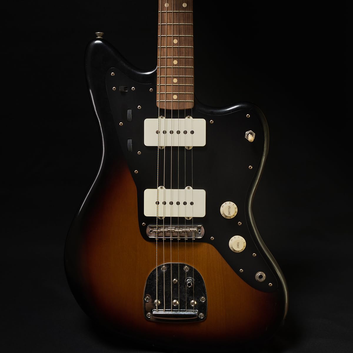 ストラト用アノダイズドピックガードBlackブラック黒/Lotustorks